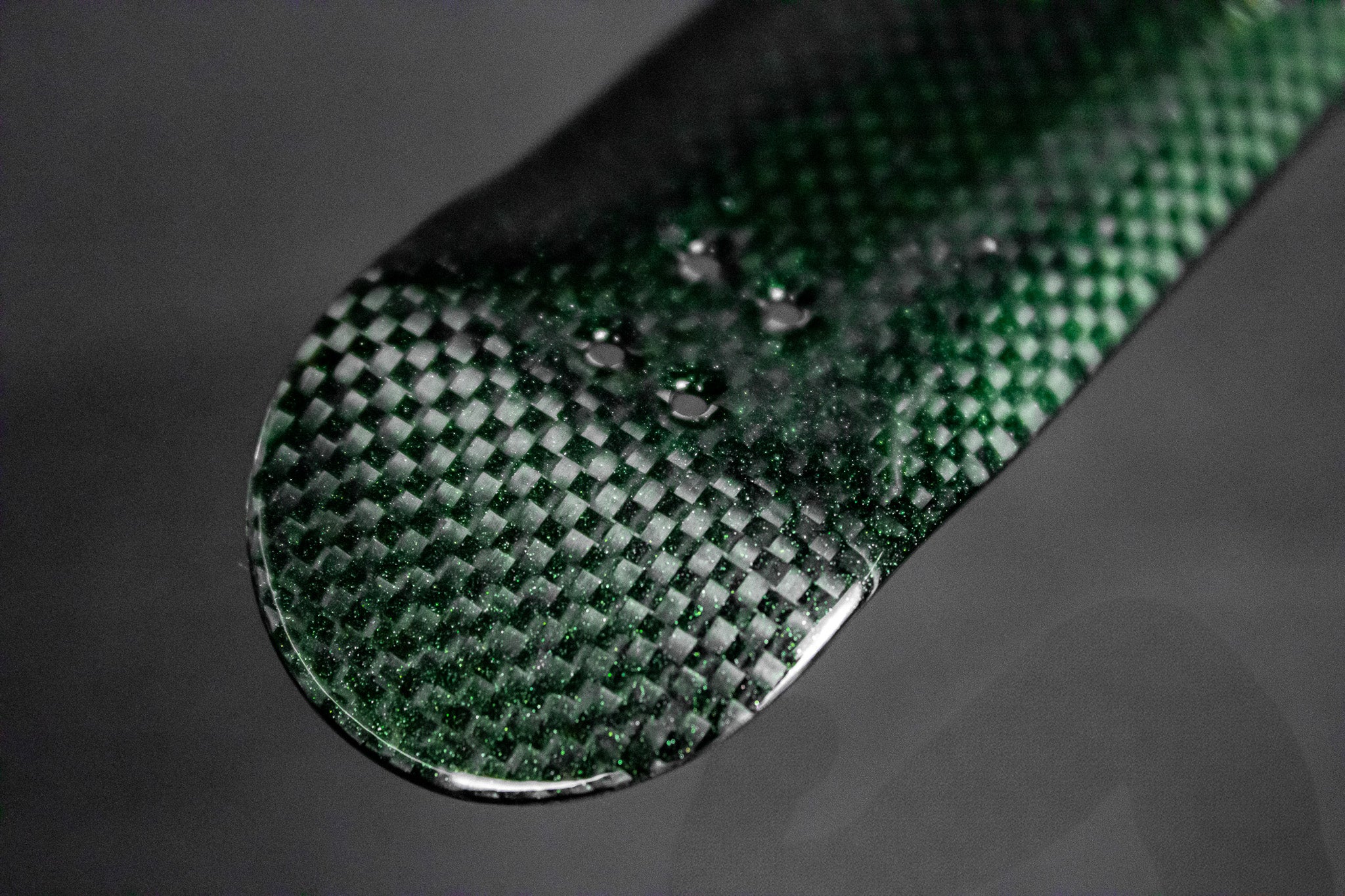 Carbon Fingerboard Deck Green Metallic